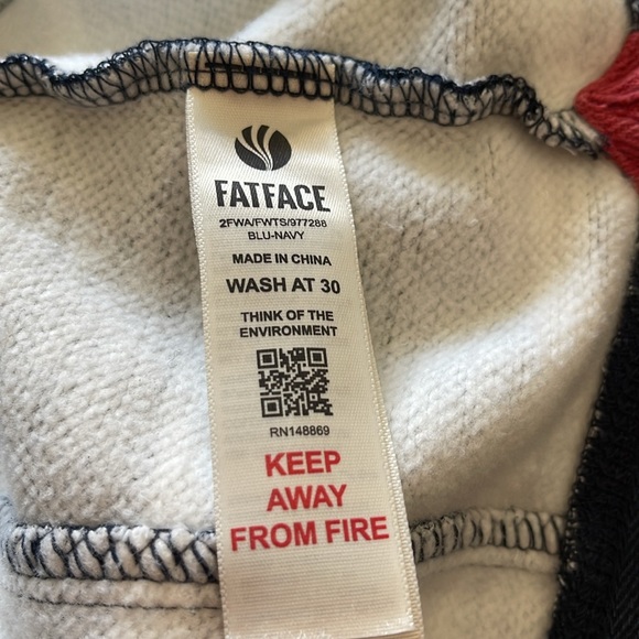 Fat Face Airlie women’s pullover, 3/4 zip , size 6, Navy and White - Picture 7 of 7